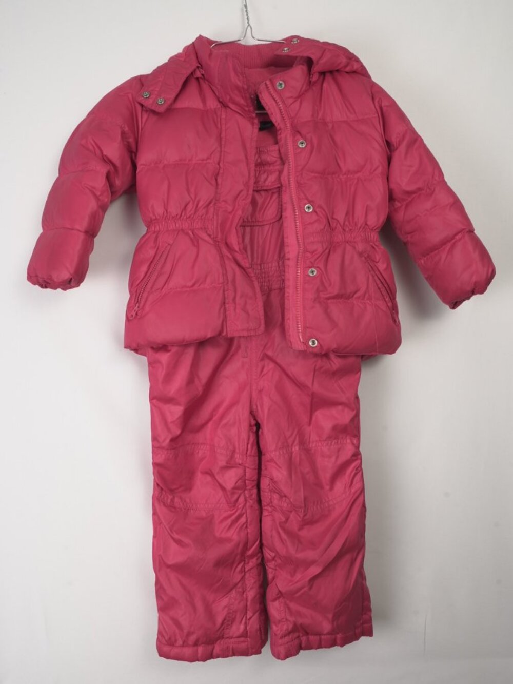 GAP Girls Pink Snowsuit Set Coat 4 Years Snow Bib Pants 3 Years